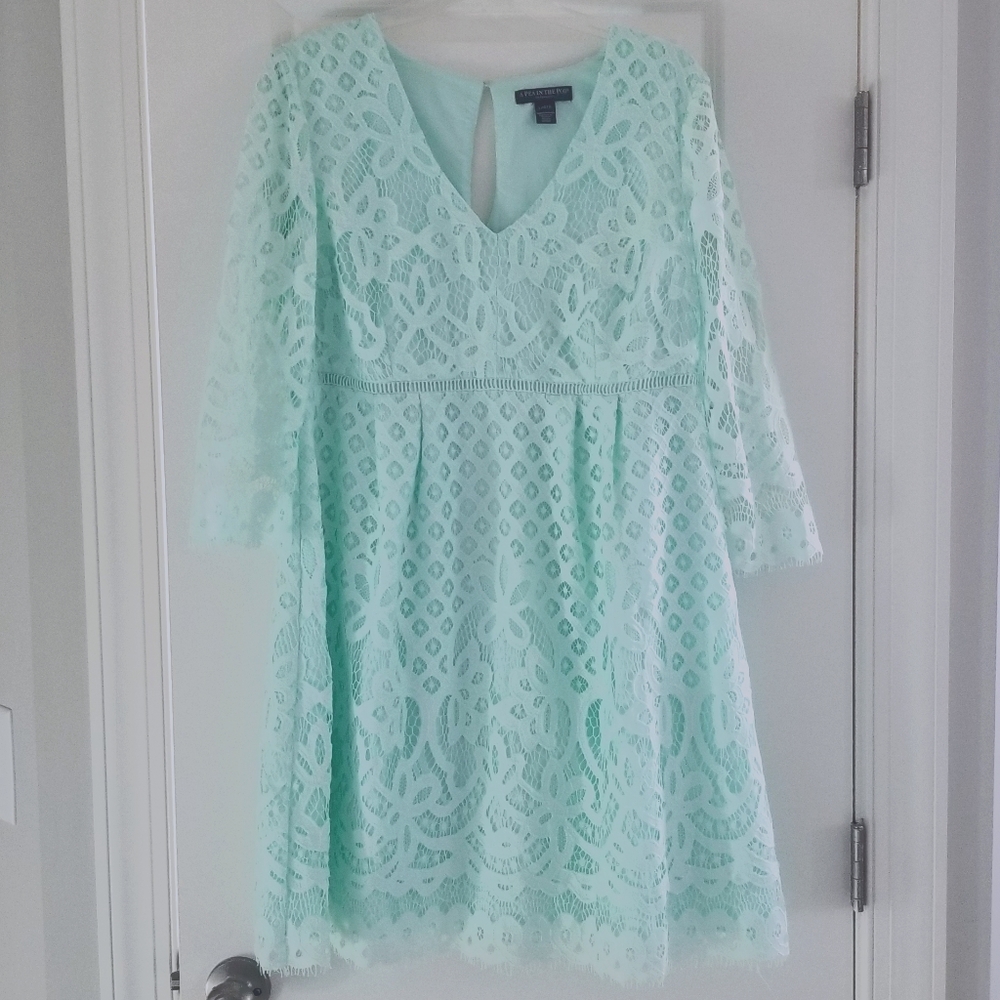 Mint Lace MATERNITY Dress